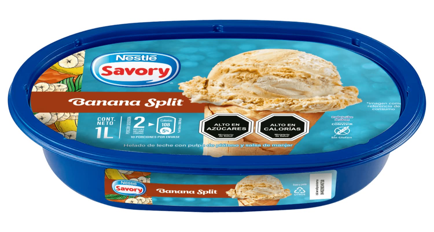 Savory · Helado - Banana Split (1 L)