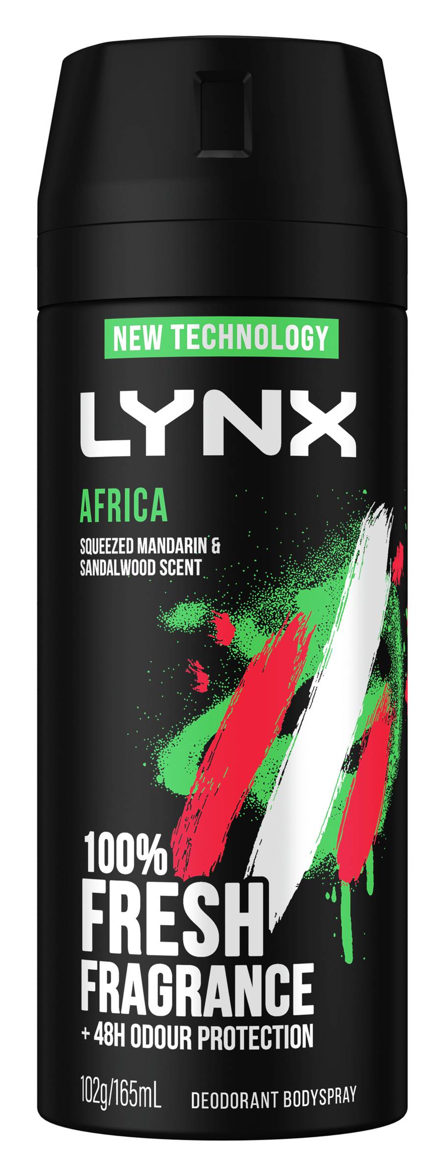 Lynx Africa Deodorant Body Spray, Squeezed Mandarin-Sandalwood (165mL)