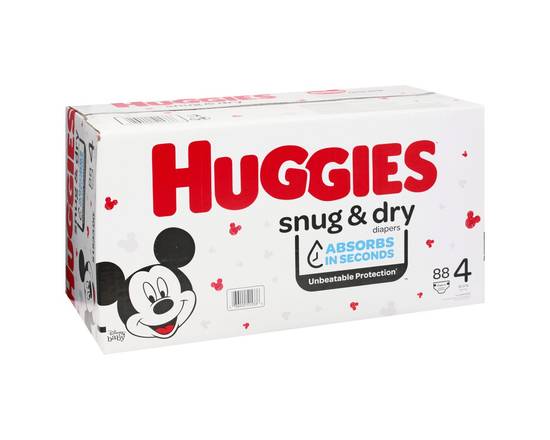 Huggies · Disney Baby Snug & Dry Diapers (Size 4, 22-37 lbs) (88 diapers)
