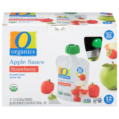 O Organics Apple Sauce Pouches (12 ct) (strawberry)