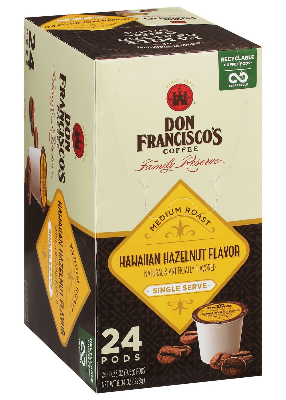 Don Francisco's Hawaiian Hazelnut Flavor Coffee, Hawaiian Hazelnut (8.04 oz)