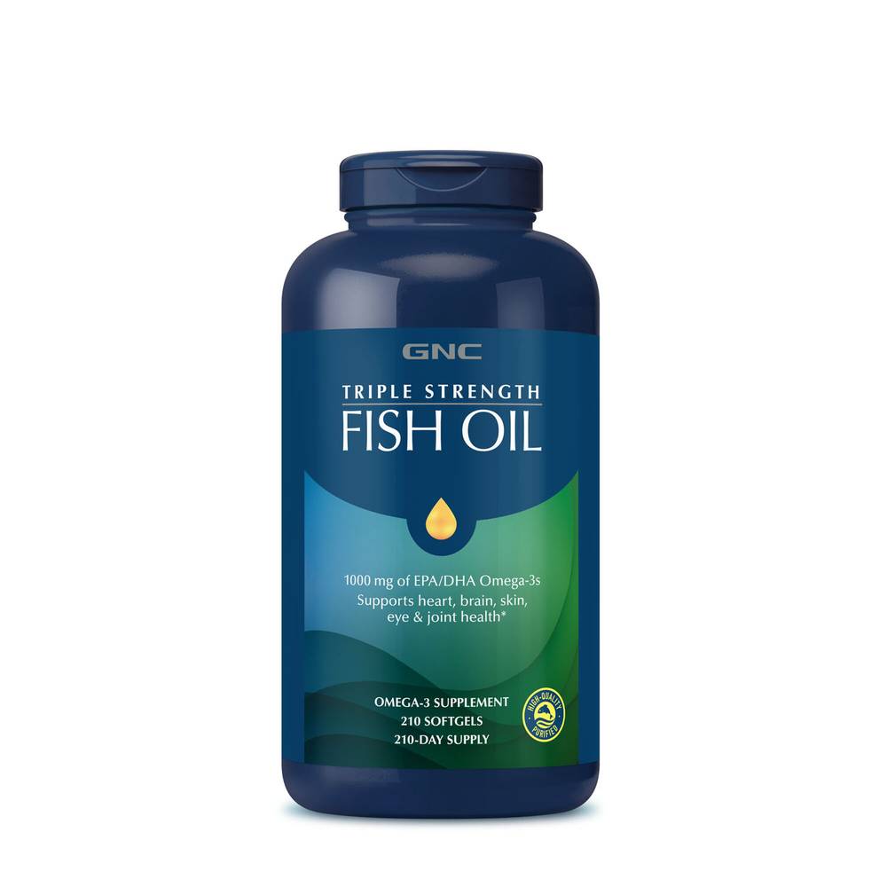 Gnc Triple Strength Fish Oil 1000mg - Supplements (210 ct)