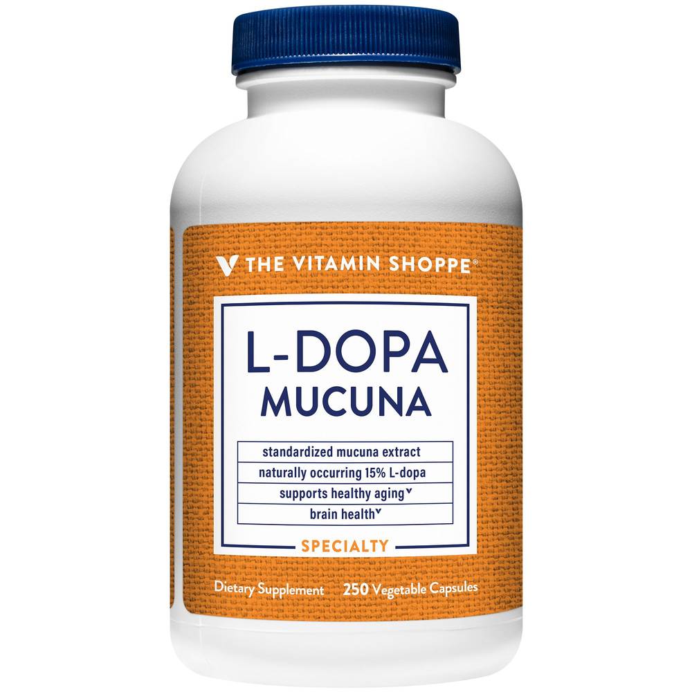 The Vitamin Shoppe L Dopa Mucuna Vegetable Capsules (250 ct)