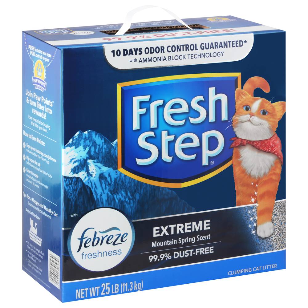 Fresh Step Extreme Mountain Spring Scent Clumping Cat Litter (11.3 kg)