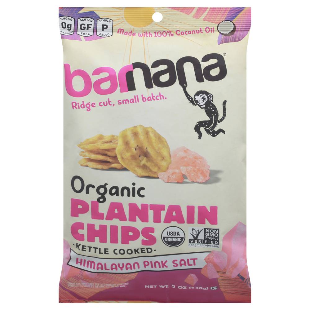 Barnana Organic Plantain Chips (himalayan pink sea salt)