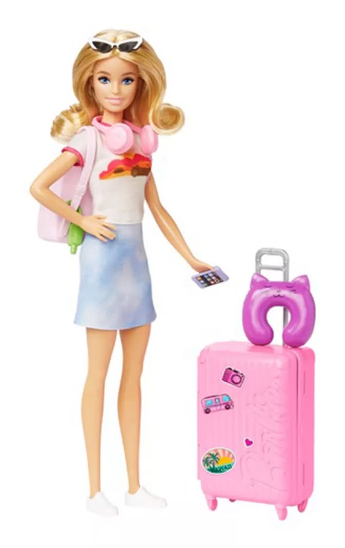 Barbie · Muñeca viajera malibú