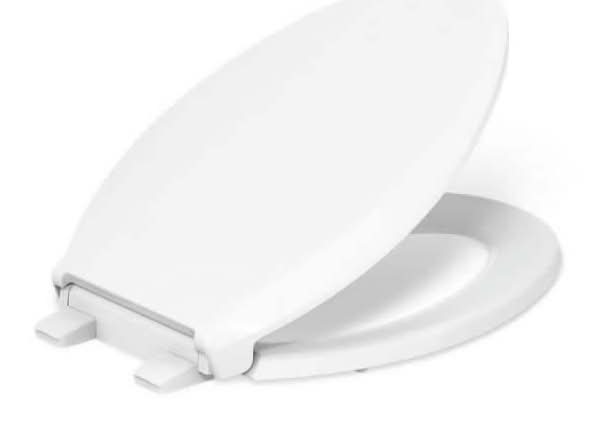Kohler Cachet Elongated Antimicrobial, Soft Close Toilet Seat In White