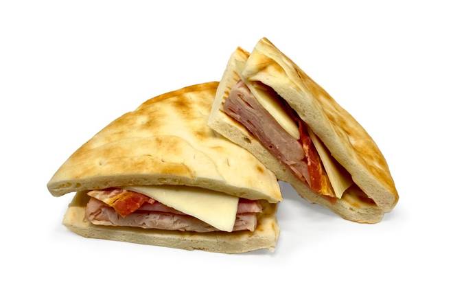 Sandwiches & Wraps|Turkey & Ham Flatbread Club Sandwich