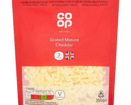 Coop Grated Mature Cheddar 200g