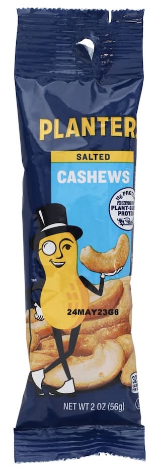 Planters Salted Cashews Tubes 2oz