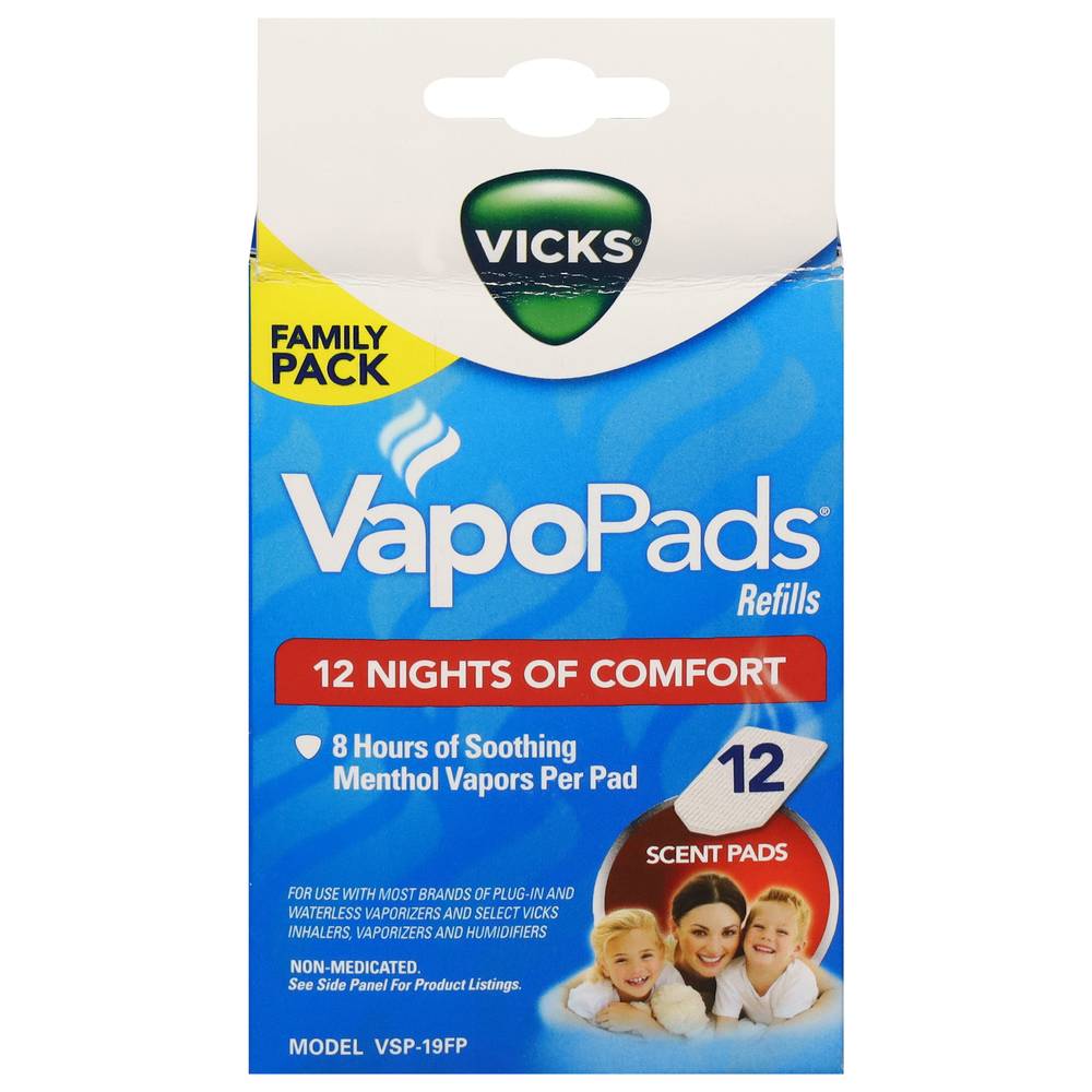 Vicks Vapopads Refills Scent Pads Family pack (12 ct)