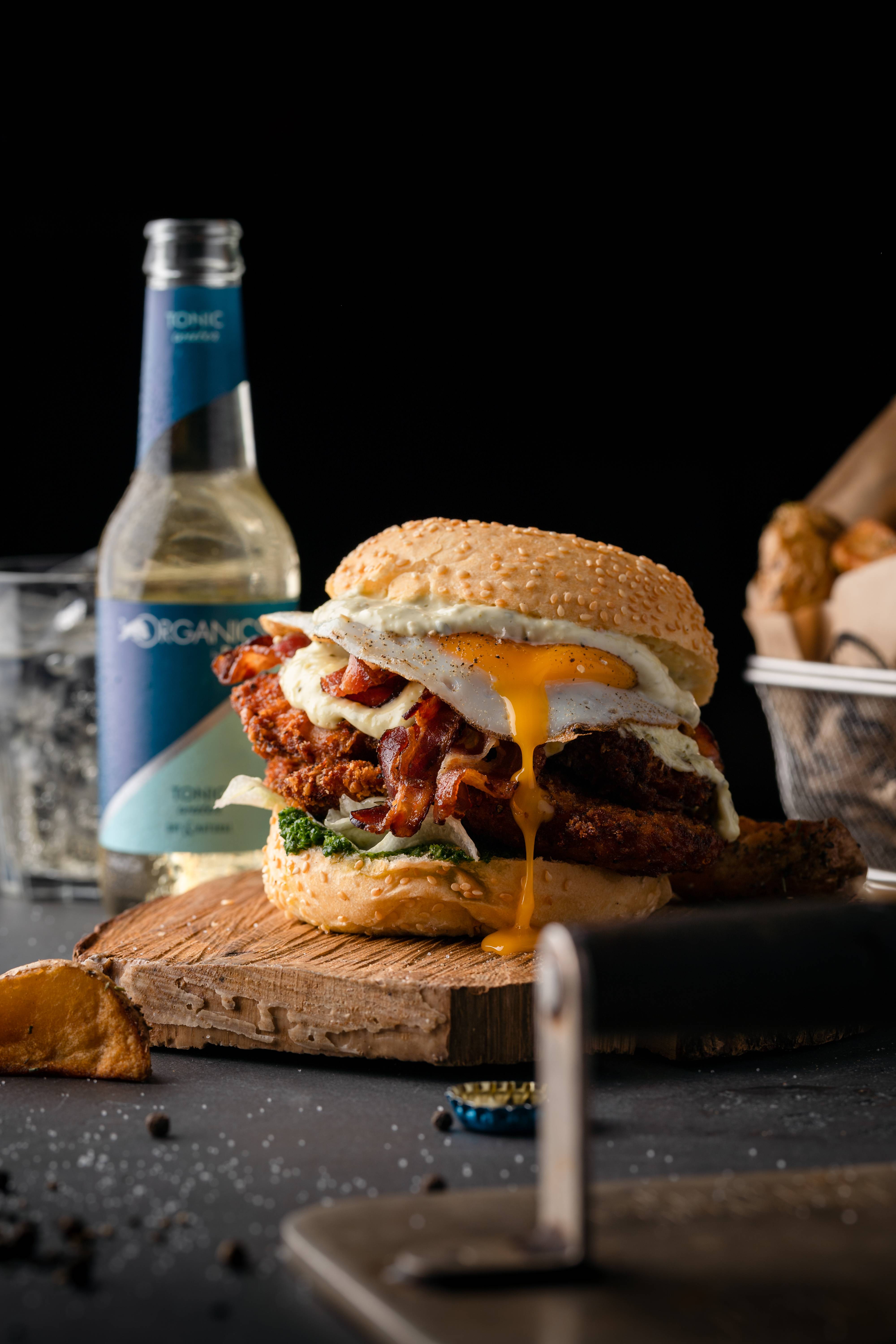 XL BBQ cheese chicken burger