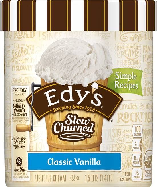 Edy's Slow Churned Classic Vanilla Light Ice Cream