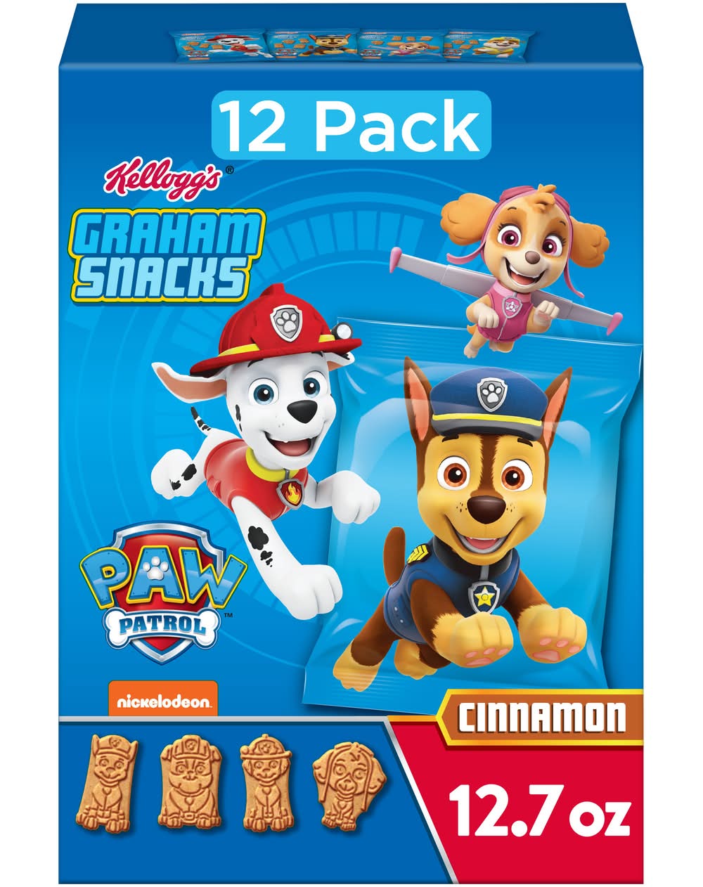 Kellogg's Paw Patrol Cinnamon Graham Snacks (12 x 12 ct)