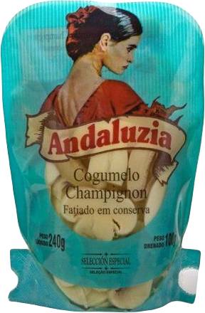 Andaluzia cogumelo champignon fatiado em conserva (100 g)