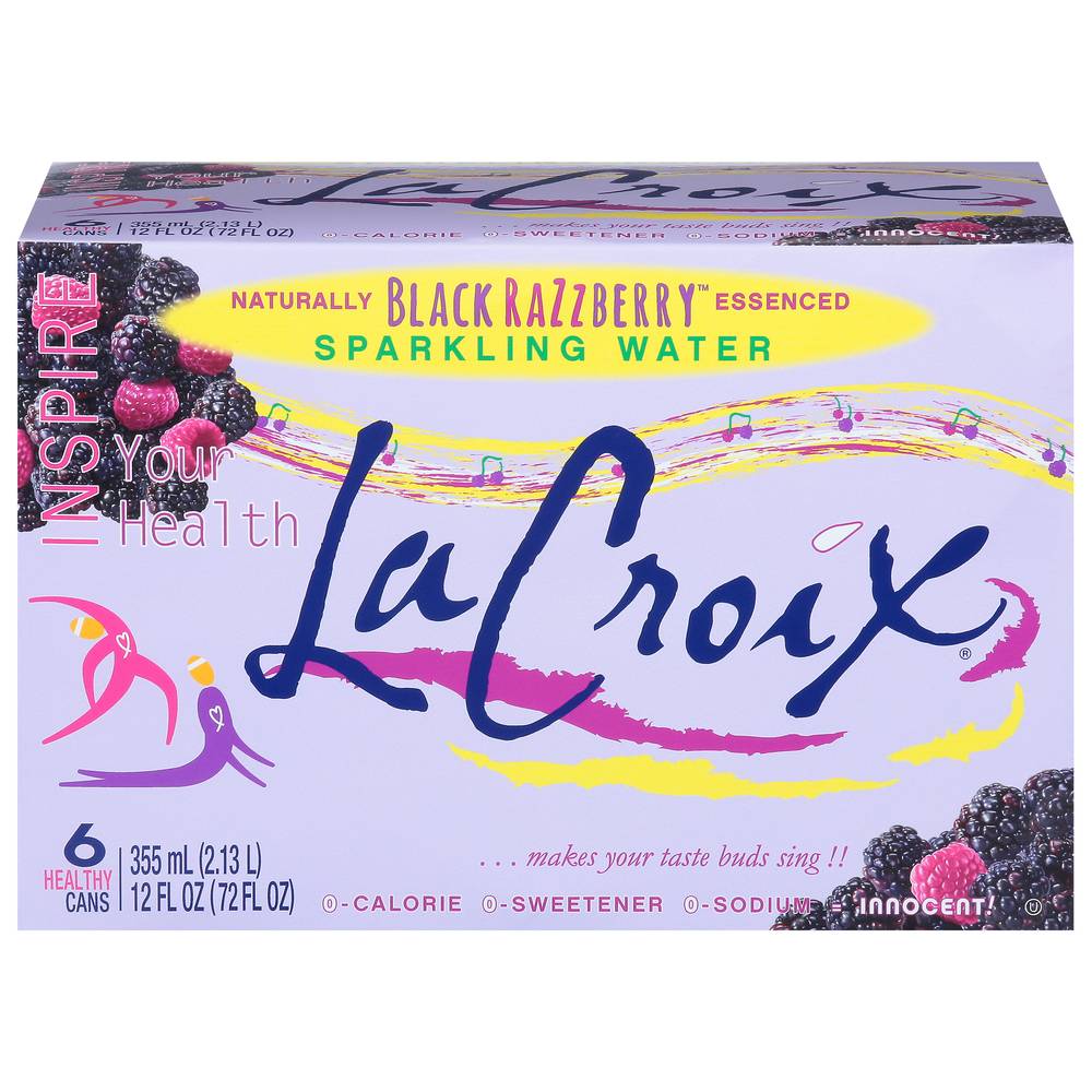 LaCroix Black Razzberry Sparkling Water (12 fl oz, 6 ct)