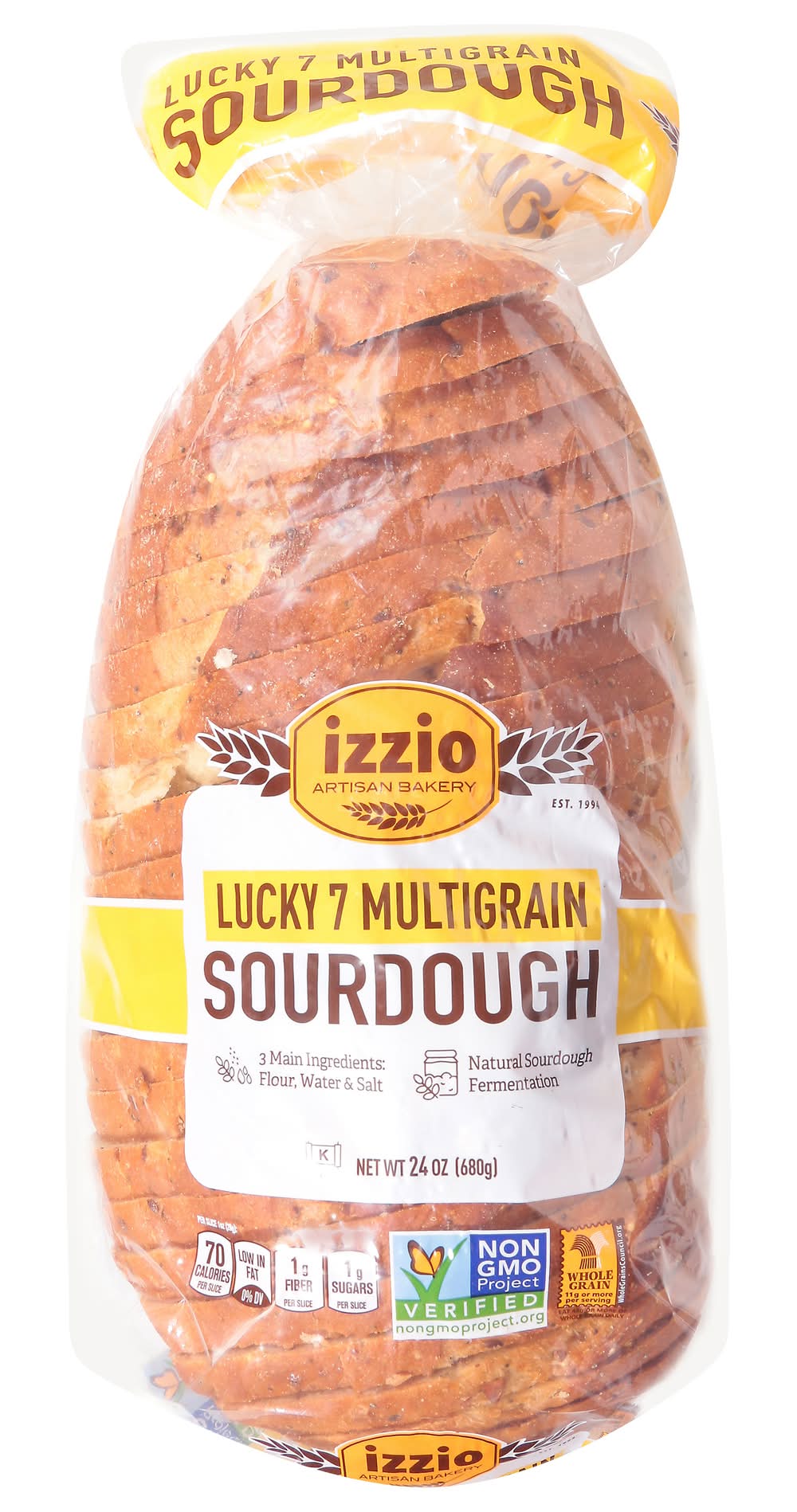 Izzio Artisan Bakery Lucky 7 Multigrain Sourdough (24 oz)