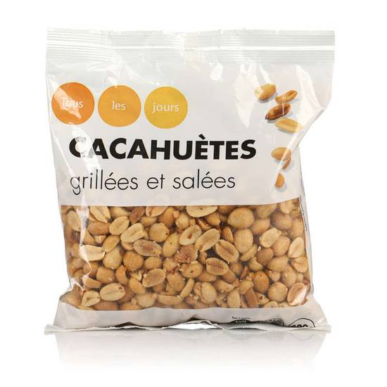 Cacahuètes grillées - Salé 400g TOUS LES JOURS