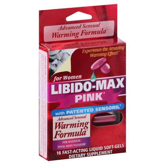 Applied Nutrition Warming Formula Libido-Max Pink Liquid Soft-Gels For Women