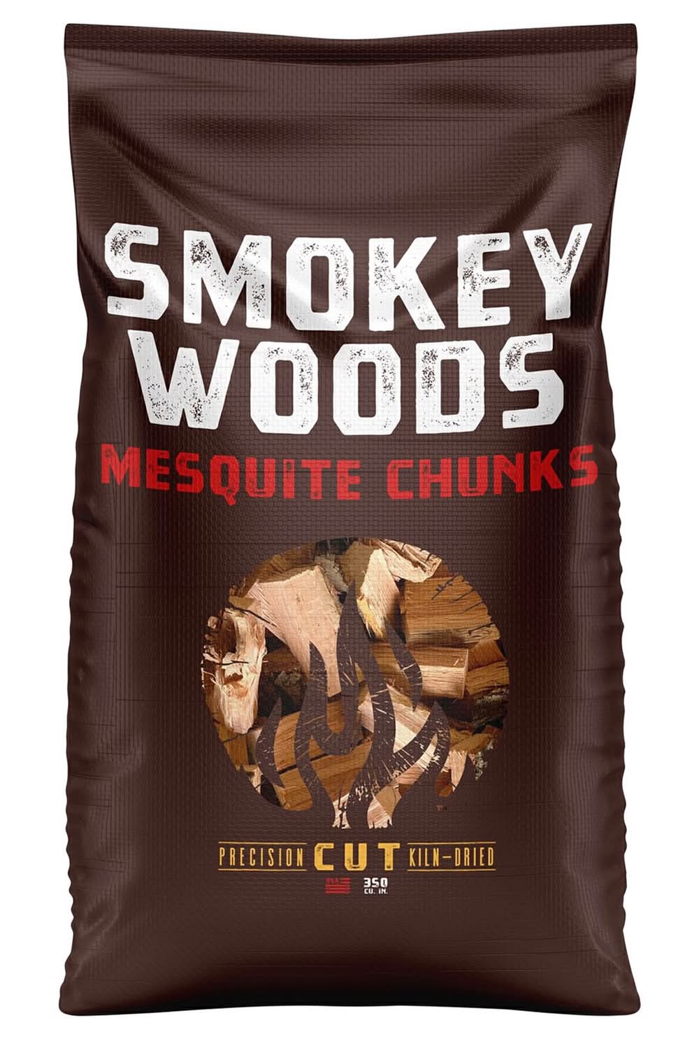 Smokey Woods All Natural Mesquite Wood Smoking Chunks 350 Cu In