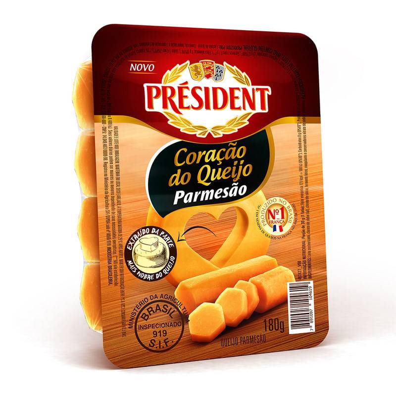 Président coração do queijo parmesão (180 g)