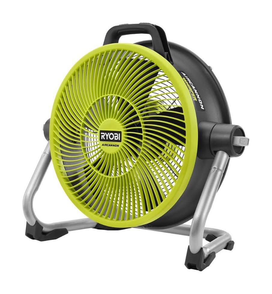 Ryobi One+ 18V Cordless Hybrid Whisper Series 14 In. Air Cannon Fan (Tool Only)