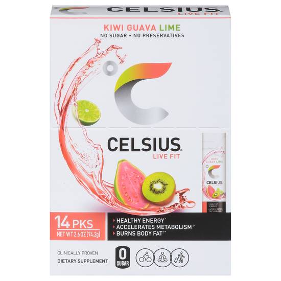 Celsius Kiwi Guava Lime Drink Mix (14ct)