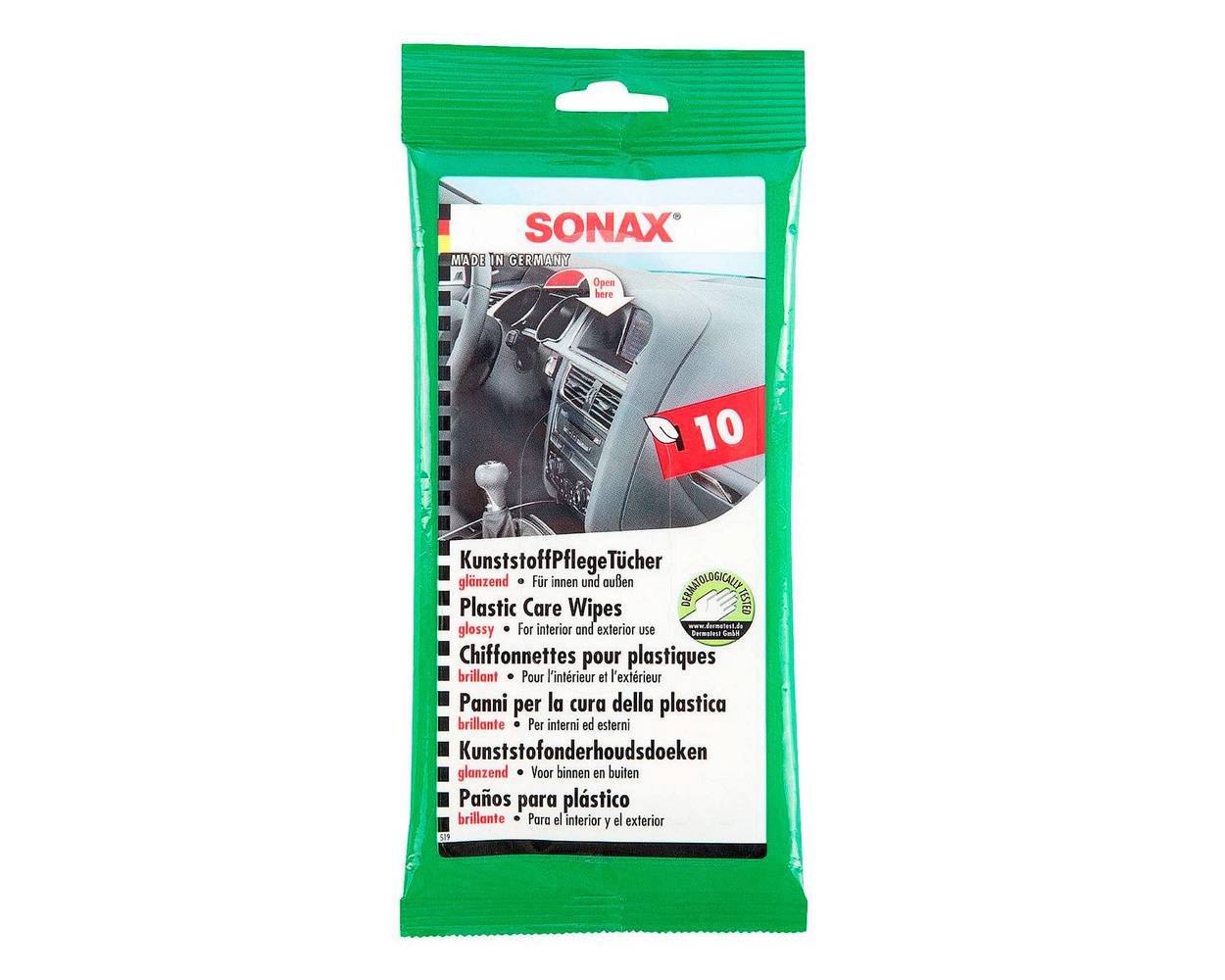 Sonax (toallitas húmedas para plástico, 10 unidades)