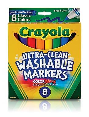 Crayola Classic Kid's Markers, Broad Point, Assorted, 8/Pack (58-7808)