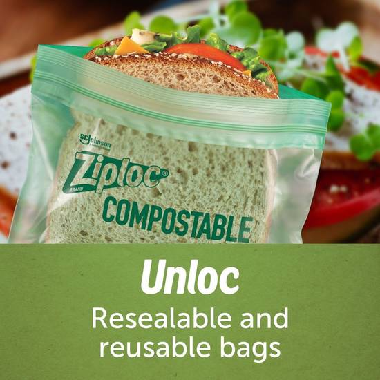 Ziploc Compostable Sandwich Bags (20 units)