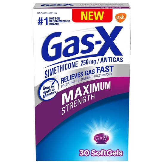 Gas-X Maximum Strength Softgels for Fast Gas Relief, 30 Count