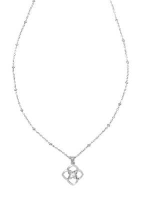 Kendra Scott Iris Rhodium Over Brass Pendant Necklace, Silver