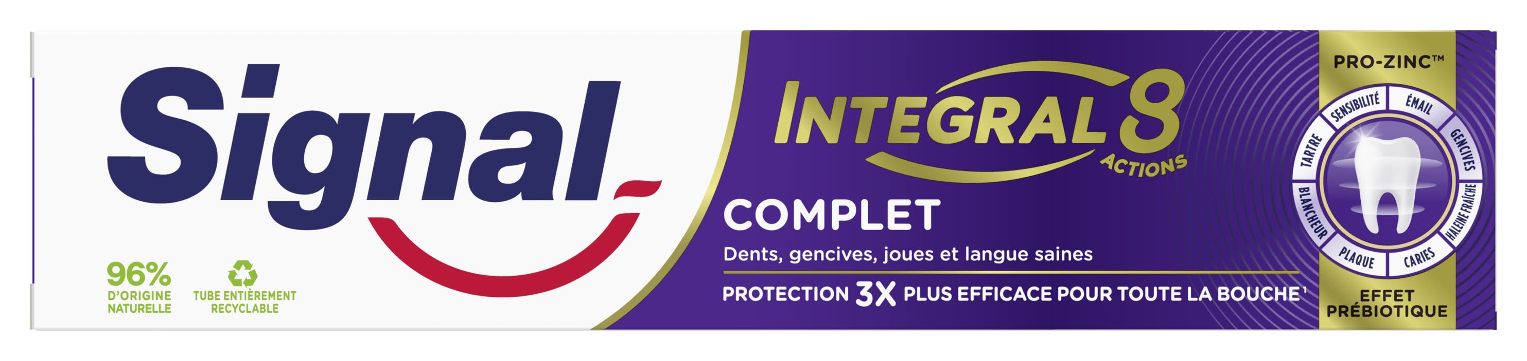 Signal - Dentifrice integral 8 complet effet prébiotique (75ml)