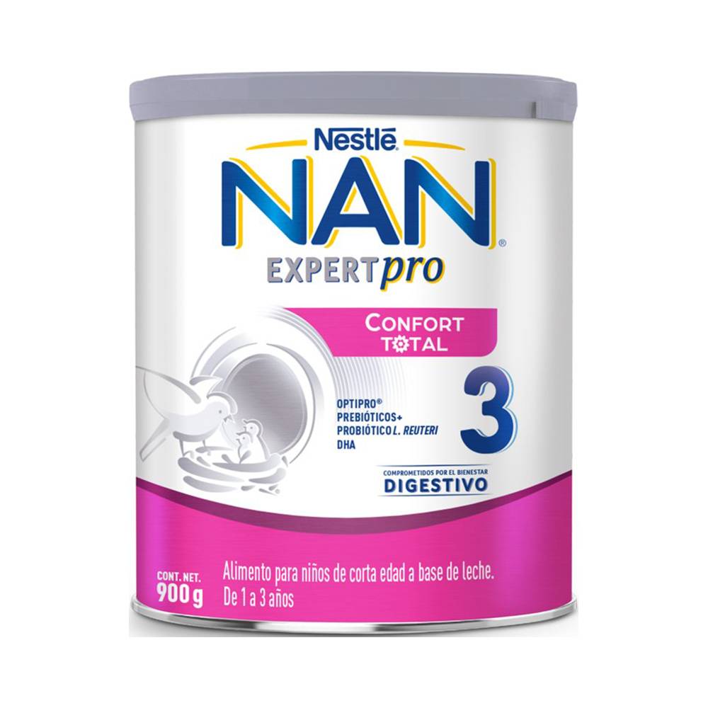 Nan expertpro confort total fórmula láctea 3 (lata 900 g)