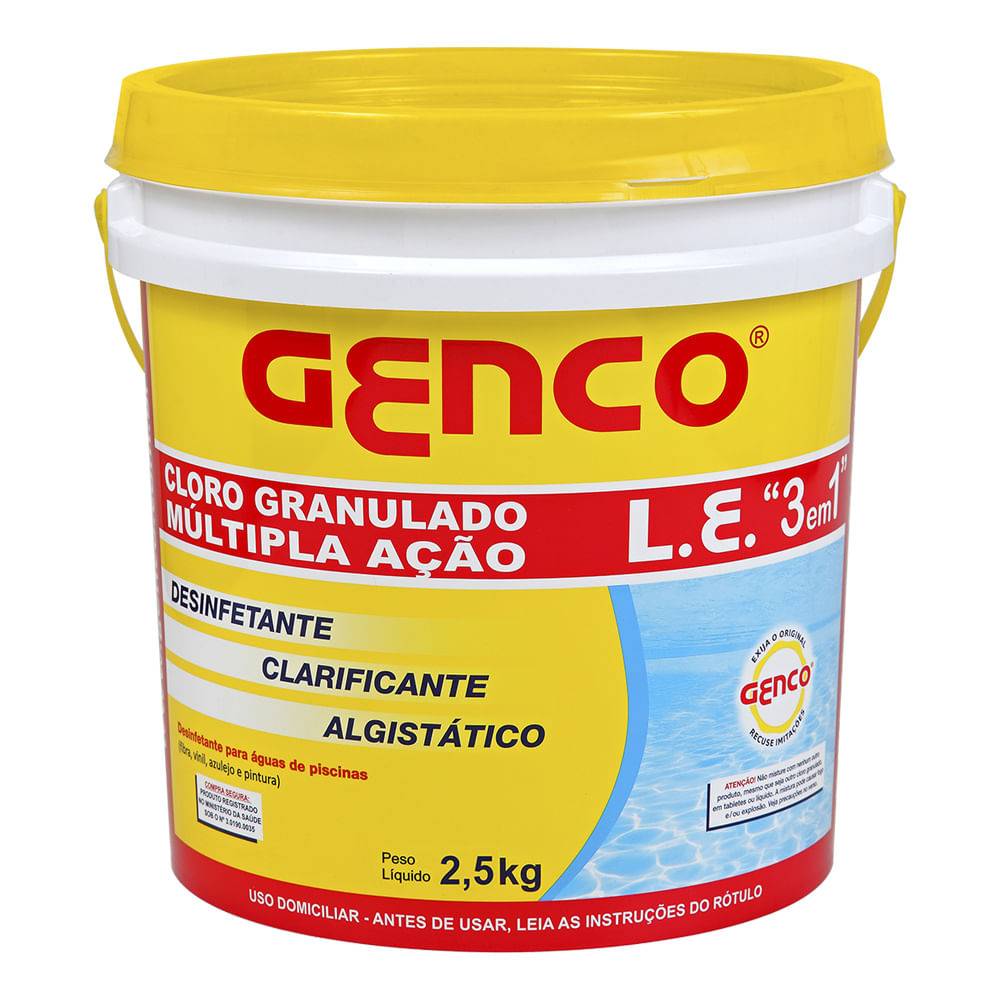 Genco · Cloro granulado múltipla ação 3 em1