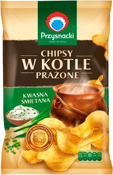 Przysnacki Chipsy w kotle prażone Kwaśna Śmietana 125 g