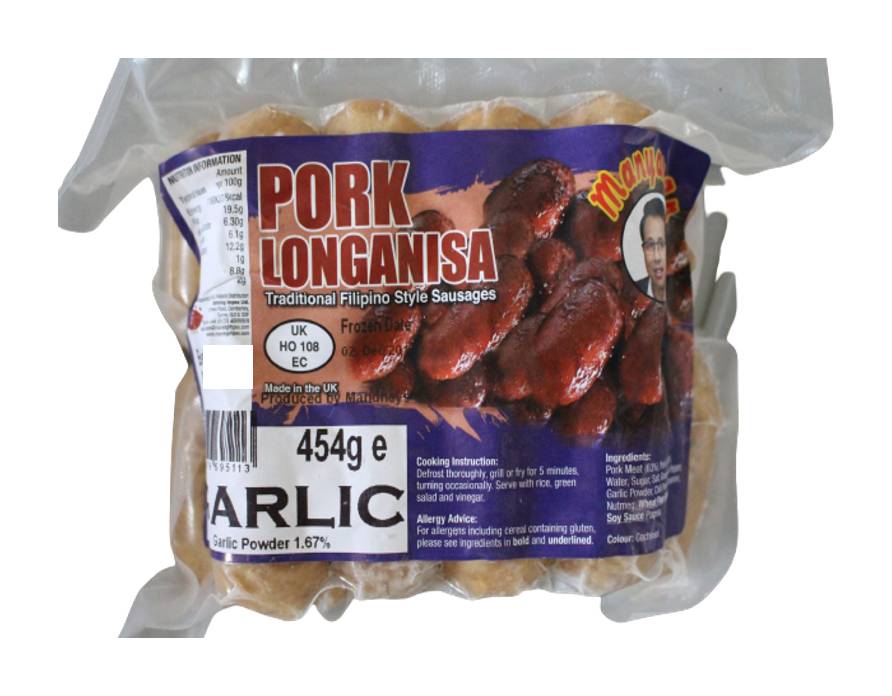 Mandhey's Manyaman Pork Longanisa Garlic Regular