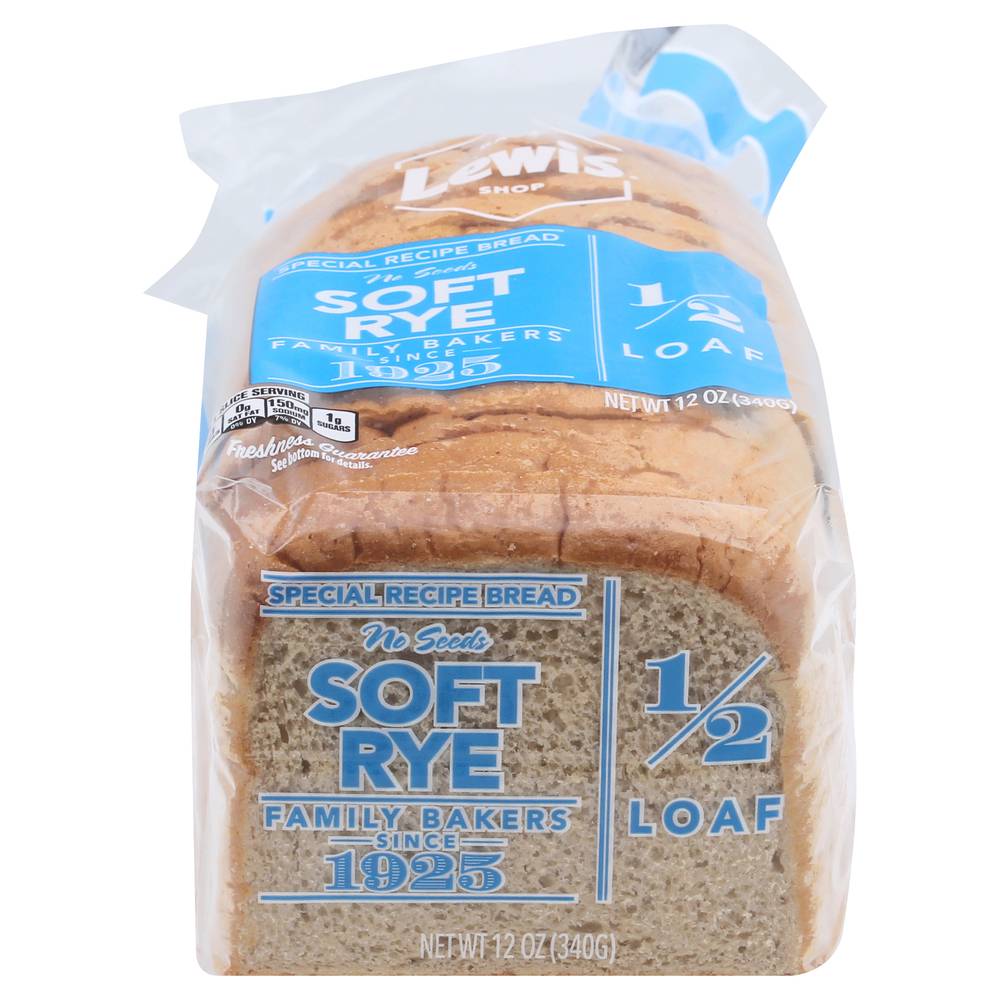 Lewis Half Loaf No Seeds Soft Rye Bread (12 oz)