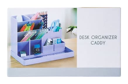 Desk Organizer Caddy Purple