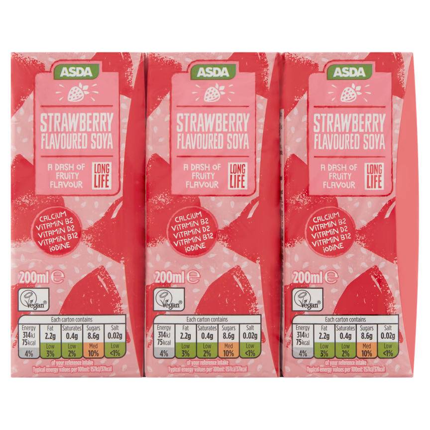 Asda Free From Strawberry Soya 1L