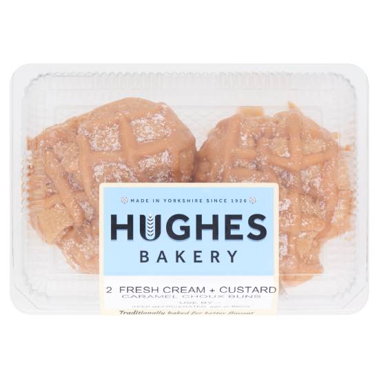 Hughes Family Bakers Fresh Cream + Custard Caramel Choux Buns Delivery