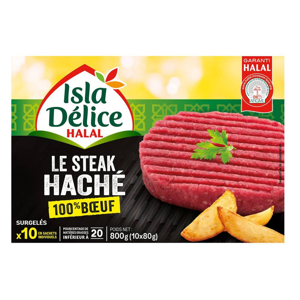 Isla Délice - Le steak haché 100% boeuf (10 pièces)