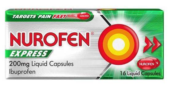Nurofen Express Pain Relief 200mg Liquid Capsules (16 pack)