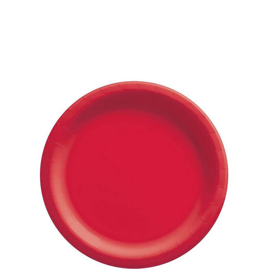 Party City Extra Sturdy Paper Dessert Plate (red)