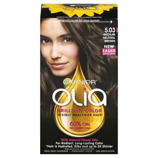 Garnier Olia Permanent Hair Color 5.03 Neutral Brown