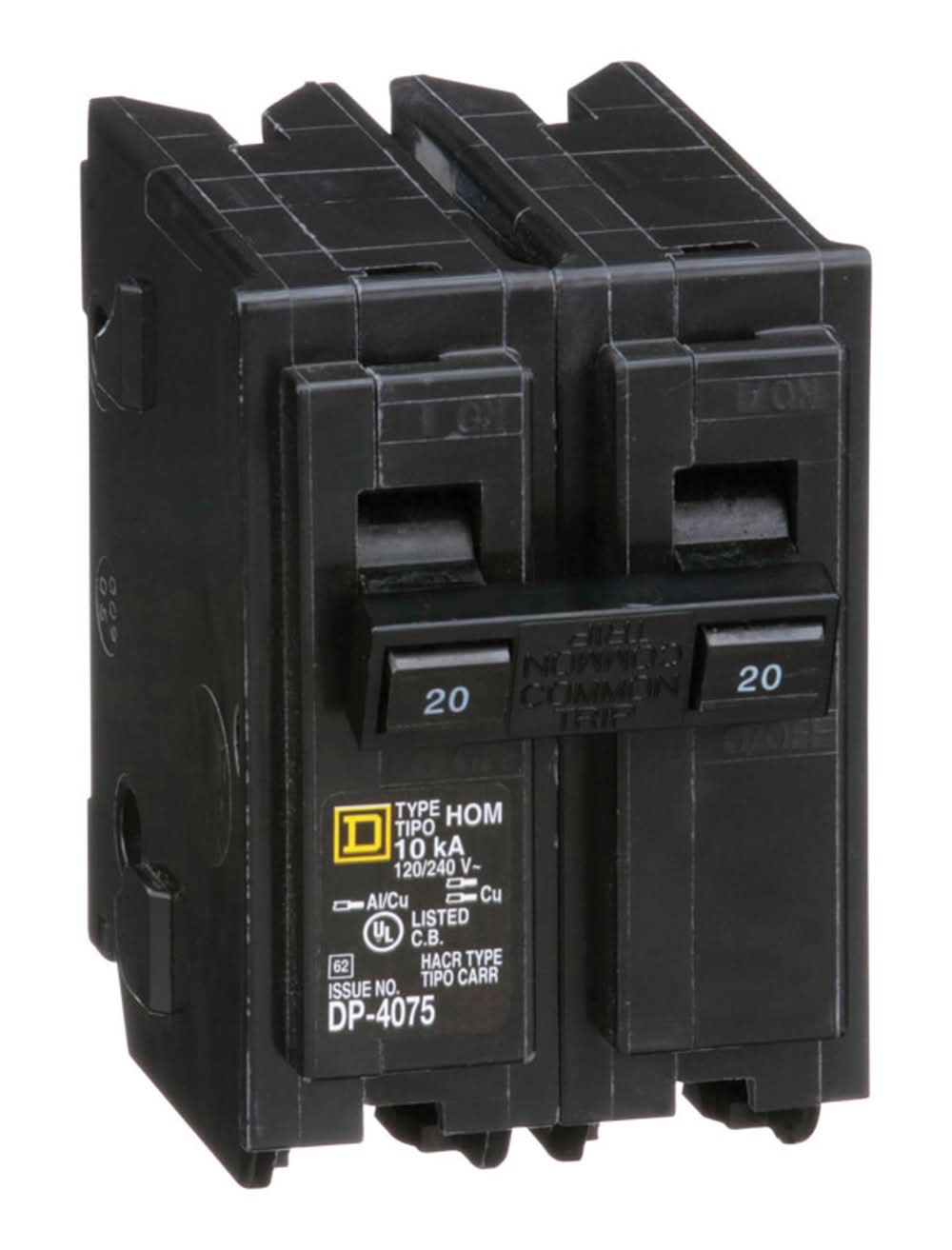 Square D Homeline 20 Amps Surge 2-Pole Circuit Breaker