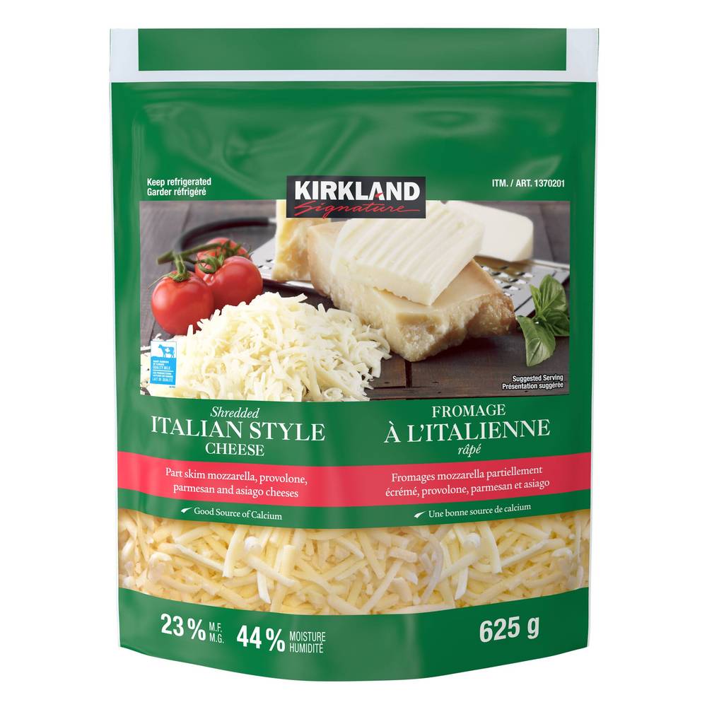 Kirkland Signature Fromage en lambeaux à l'italienne (2 x 625 g) - Italian style cheese shreds  (2 x 625 g)