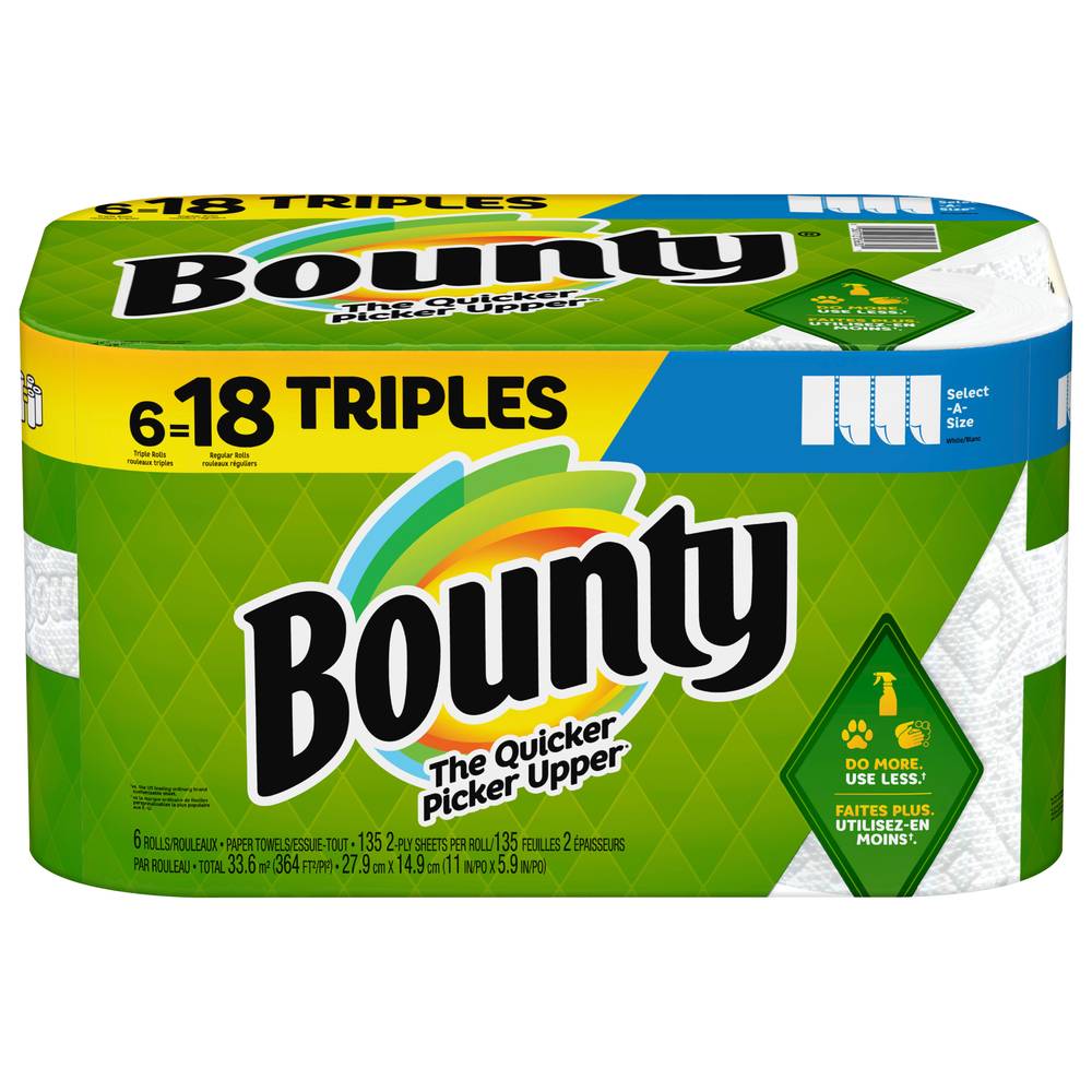 Bounty Select-A-Size Paper Towels Triple Rolls (6 ct)