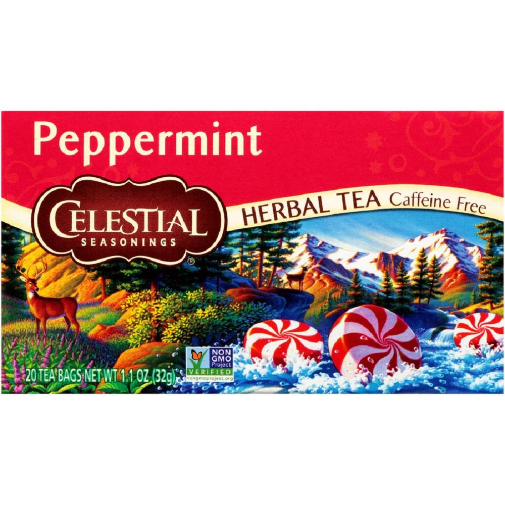 Celestial Seasonings Peppermint Herbal Tea Bags (20 x 1.55 g)