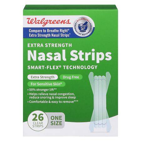 Walgreens Smart-Flex Extra Strength Nasal Strips One Size